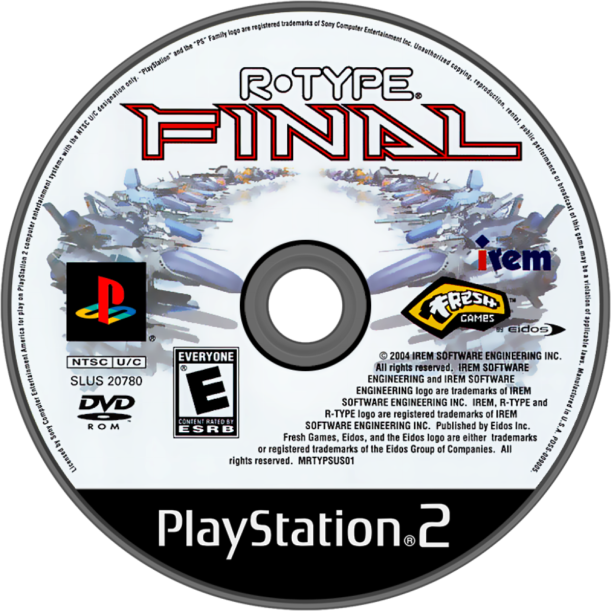 R-Type Final PlayStation 2 retro video game shoot em up disc (2004)