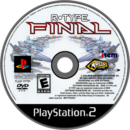 R-Type Final PlayStation 2 retro video game shoot em up disc (2004)