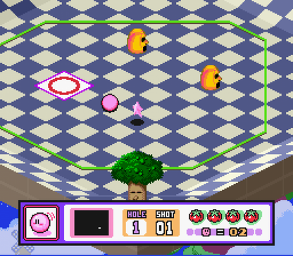 Kirby's Dream Course gameplay image for Super Nintendo Entertainment System (SNES) retro video game