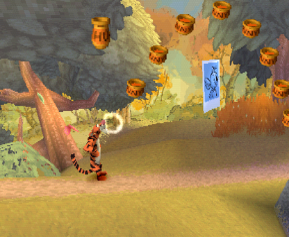 Disney’s Tigger’s Honey Hunt retro platform adventure game for PlayStation 1 (PS1) gameplay