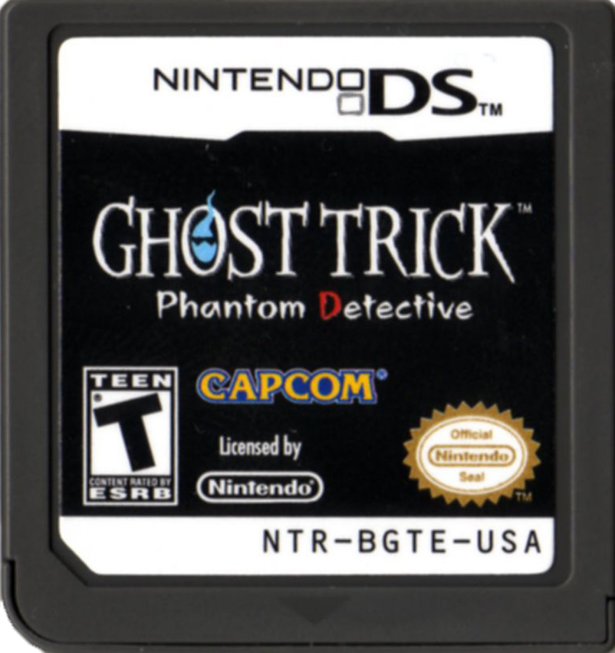 Ghost Trick Phantom Detective Nintendo DS video game, puzzle adventure, mystery storytelling, stylized visuals, handheld console title game cartridge art