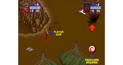 Total Carnage for Super Nintendo top down run and gun arcade shooter featuring explosive action rescue missions power ups and two player co op gameplay 