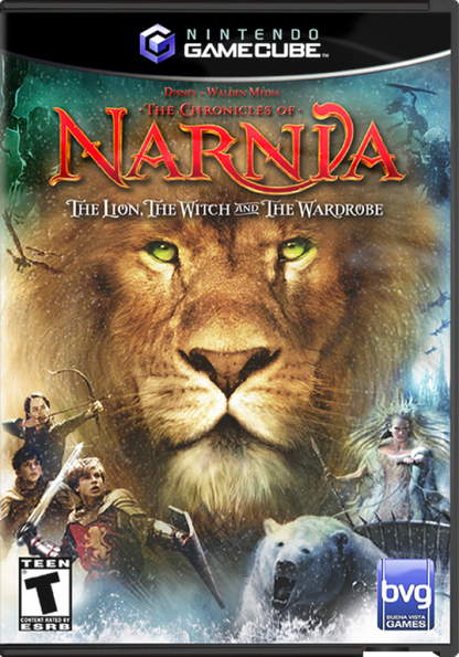 The Chronicles of Narnia: The Lion, the Witch and the Wardrobe cover art for Nintendo GameCube (GC) fantasy action adventure video game