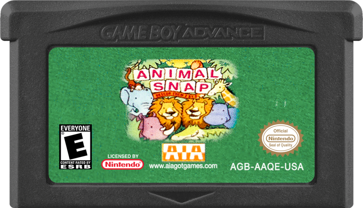 Animal Snap game cartridge for Game Boy Advance GBA video game