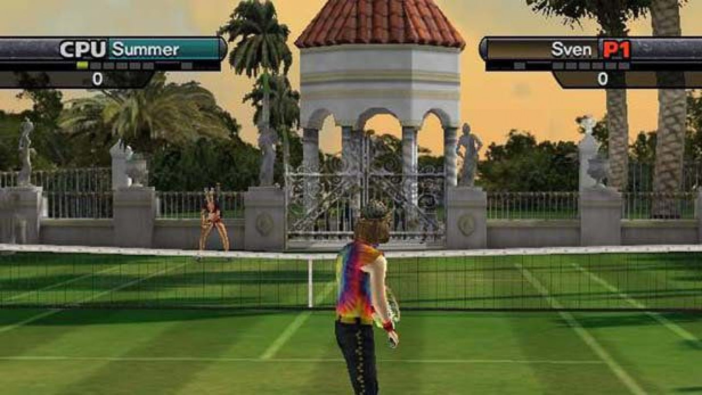 Outlaw Tennis – PlayStation 2 (PS2) video game gameplay, comedic tennis sports simulation game.