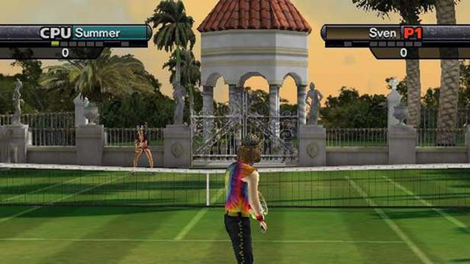 Outlaw Tennis – PlayStation 2 (PS2) video game gameplay, comedic tennis sports simulation game.