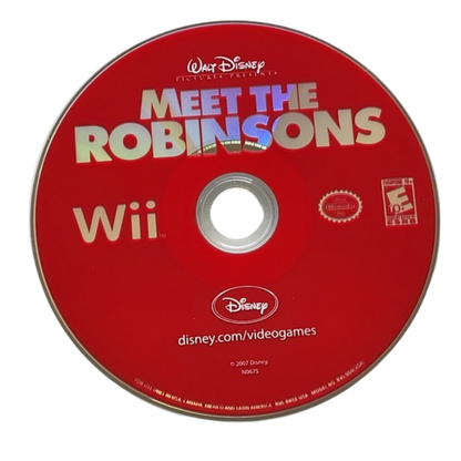 Meet the Robinsons Nintendo Wii for action adventure video game fans featuring time travel exploration futuristic environments inventive gadgets puzzle solving platforming challenges robotic enemies and Disney animated movie characters family friendly gameplay collectible gaming appeal disc