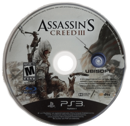 Assassin’s Creed III Gamestop Edition exclusive bonus content PlayStation 3 action-adventure historical stealth video game disc