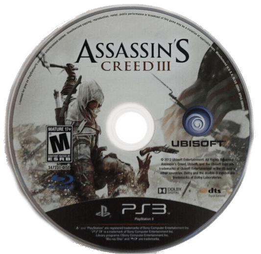 Assassin’s Creed III Gamestop Edition exclusive bonus content PlayStation 3 action-adventure historical stealth video game disc