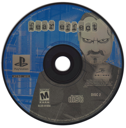Fear Effect retro cyberpunk action adventure game for PlayStation 1 (PS1) disc 2