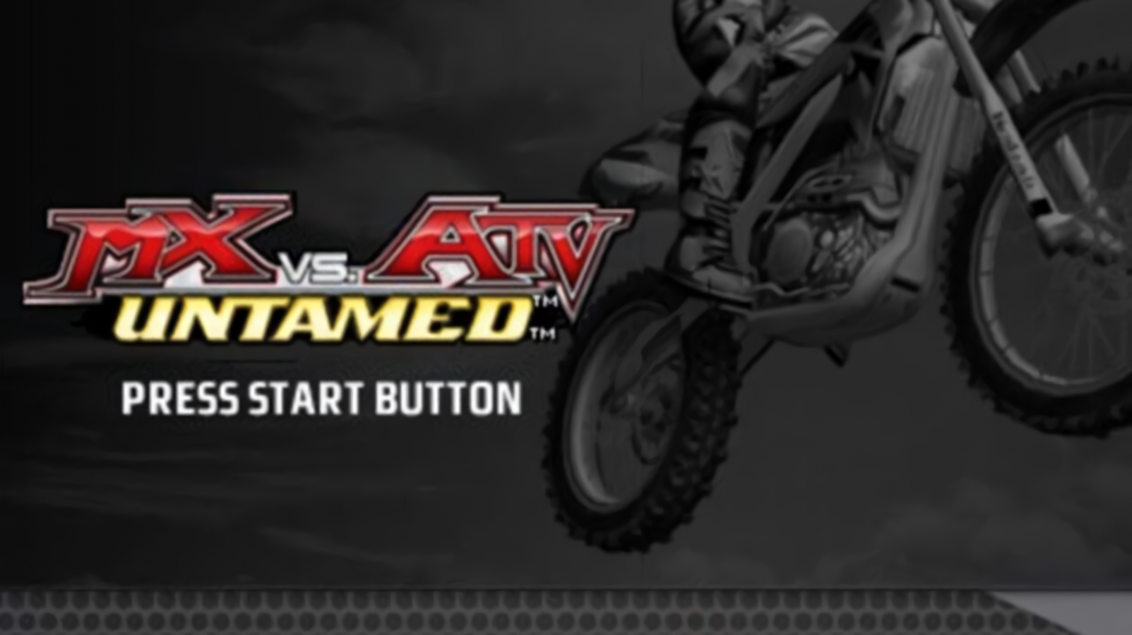MX vs ATV Untamed – PlayStation 2 (PS2) off-road racing video game title screen