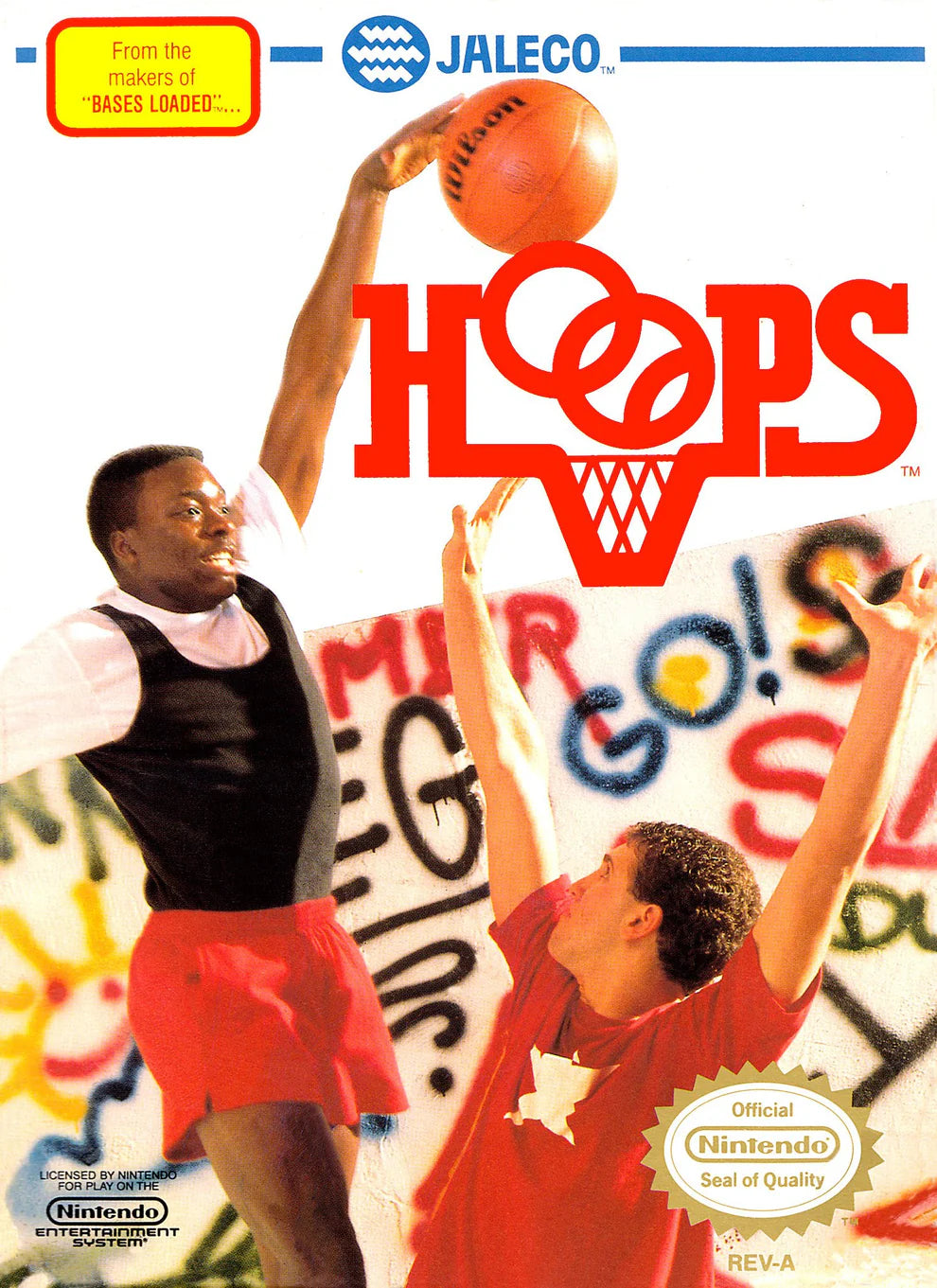 Hoops cover art for Nintendo Entertainment System (NES) video game