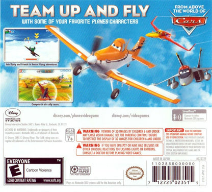 Disney Planes back of case for Nintendo 3DS (3DS) flight adventure video game
