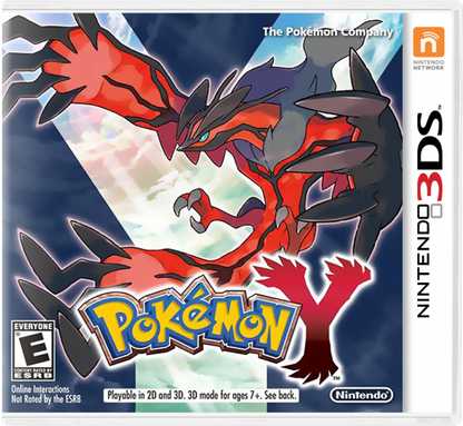 Pokémon Y cover art for Nintendo 3DS (3DS) role-playing video game