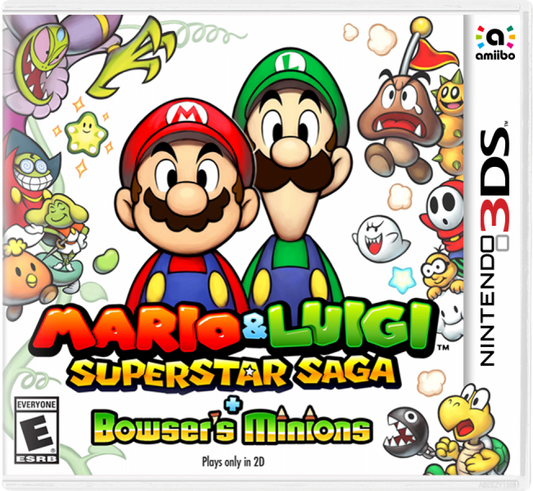 Mario & Luigi: Superstar Saga + Bowser's Minions cover art for Nintendo 3DS (3DS) role-playing video game