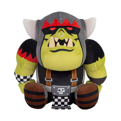 Goff Ork Boy 12 Inch Plush Warhammer 40,000 collectible plush toy featuring Goff Ork Boy character iconic green Ork skin brutal sci fi warrior design grimdark tabletop gaming theme soft stuffed figure 12 inch display size Games Workshop merchandise Warhammer collection shelf decor gaming fan gift and collectible appeal
