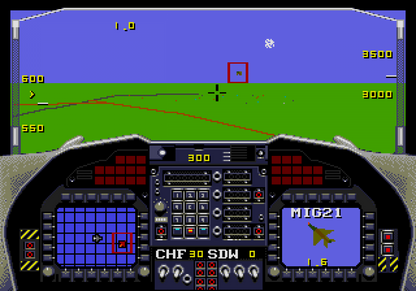 F-22 Interceptor Advanced Tactical Fighter for Sega Genesis, gameplay for a combat flight simulation video game with jet fighter missions, aerial dogfighting, military combat, and tactical aviation gameplay