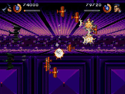 The Adventures of Batman and Robin for Super Nintendo action platformer featuring Batman and Robin battling villains from the animated series with gadgets combat and side scrolling gameplay 