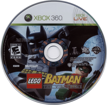 LEGO Batman: The Videogame disc for Xbox 360 (X360) action-adventure superhero video game