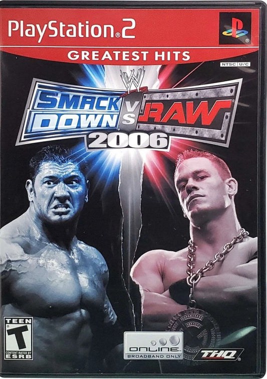 WWE SmackDown vs Raw 2006 Greatest Hits PlayStation 2 retro video game wrestling cover art (2005)