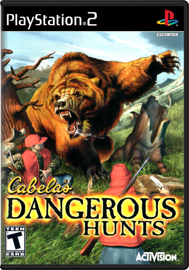 Cabela’s Dangerous Hunts for PlayStation 2 with extreme hunting and wilderness survival theme cover art