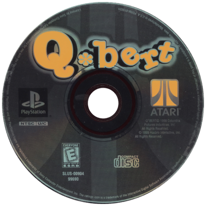 Q*bert disc for PlayStation 1 (PS1) puzzle video game