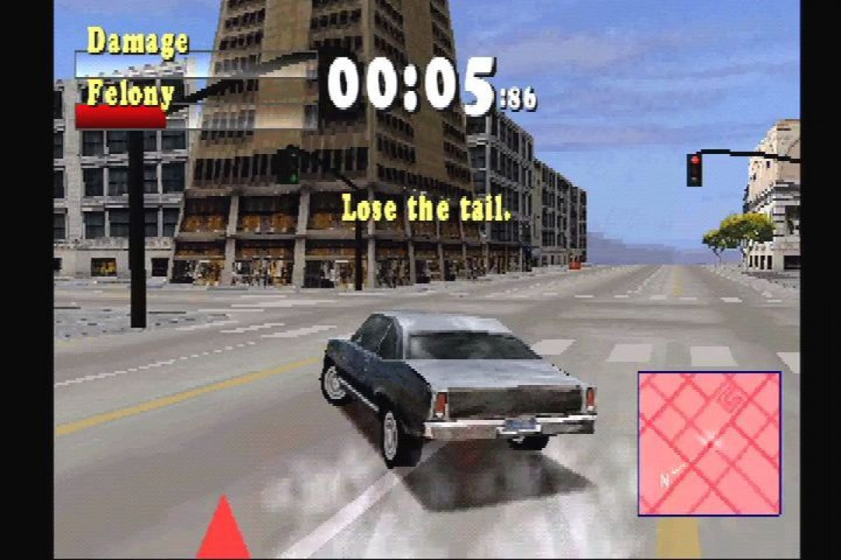 Driver: You are the Wheelman gameplay for PlayStation 1 (PS1) racing video game.