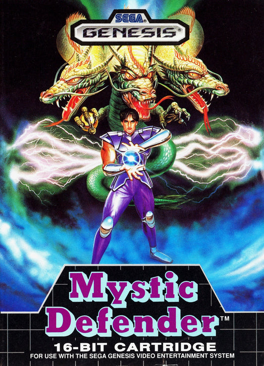 Mystic Defender Sega Genesis retro video game action platformer cover art (1989)