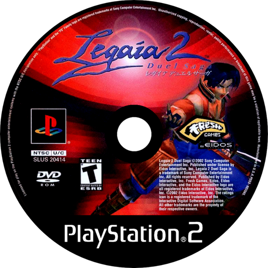 Legaia 2 Duel Saga PlayStation 2 PS2 for retro video game enthusiasts featuring fantasy role playing gameplay turn based combat mechanics character progression epic world exploration story driven adventure magical abilities and collectible gaming appeal disc