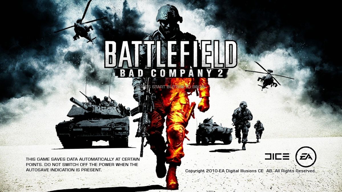 Battlefield Bad Company 2 Limited Edition PlayStation 3 PS3 video game, first-person shooter, military combat, multiplayer action, special edition title title screen