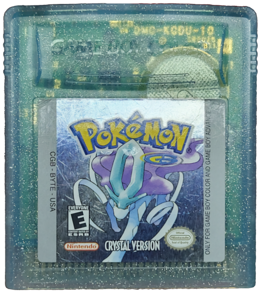 Pokémon Crystal Game Boy Color game featuring classic turn-based RPG gameplay, iconic Johto region adventure, and beloved Generation II Pokémon cartridge