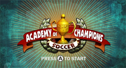 Academy of Champions Soccer title screen art for Nintendo Wii (Wii) video game