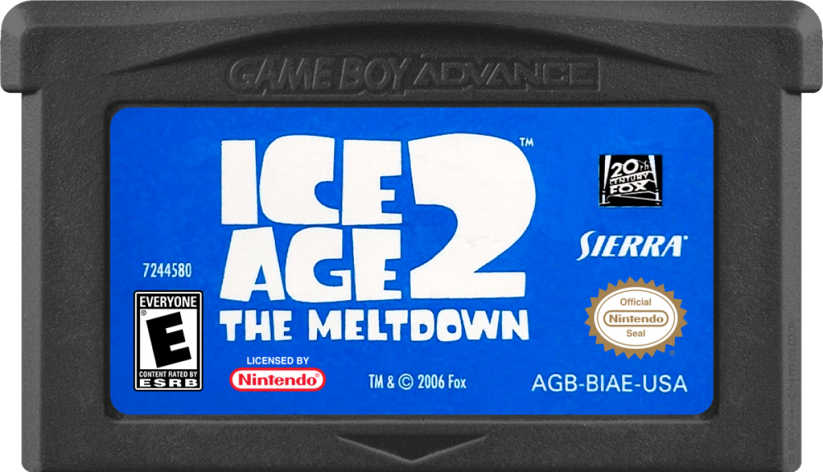 Ice Age 2: The Meltdown game cartridge for Game Boy Advance (GBA) video game