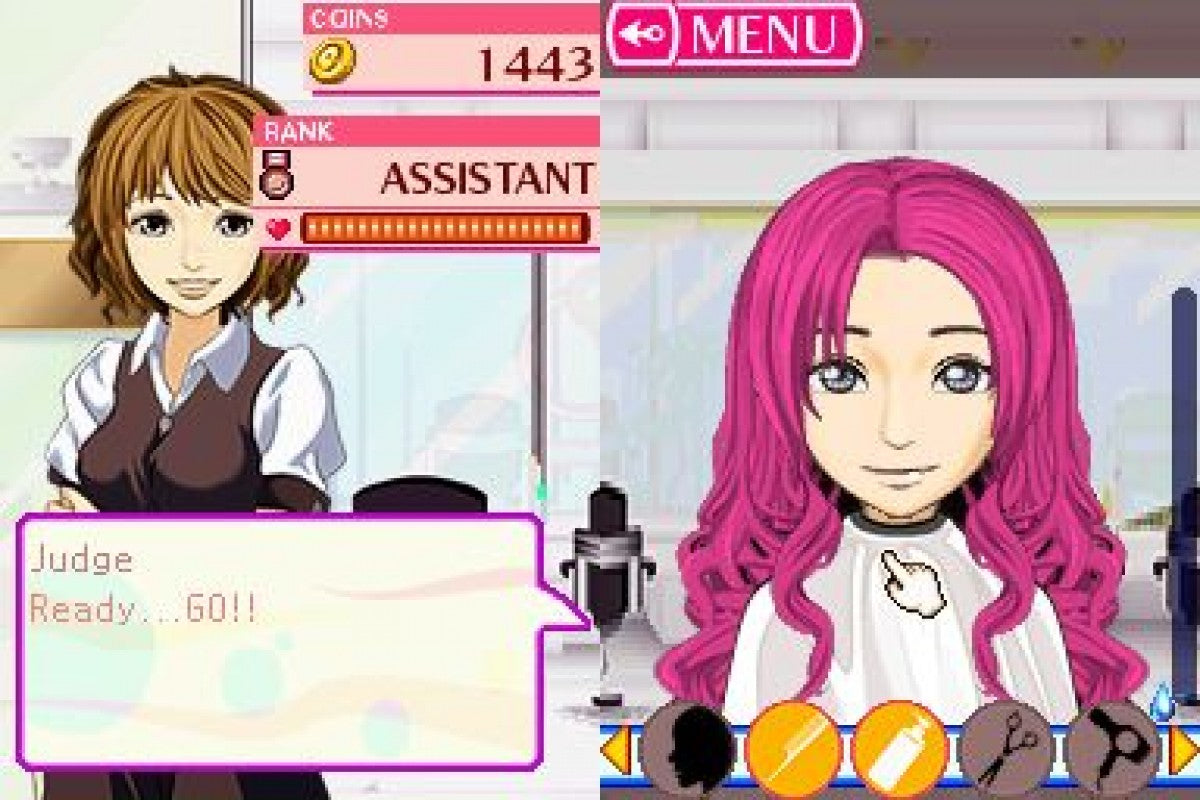 Picture Perfect Hair Salon for Nintendo DS with fashion styling and hair makeover simulation theme gameplay