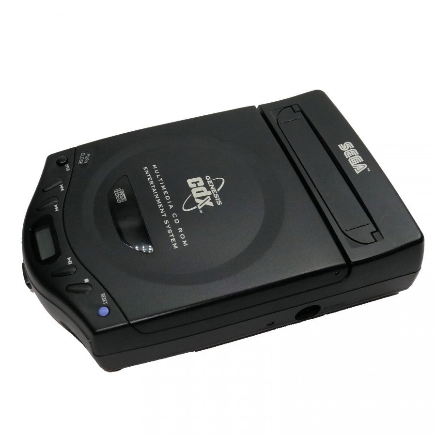 Sega CDX retro gaming console combining Sega Genesis and Sega CD systems.