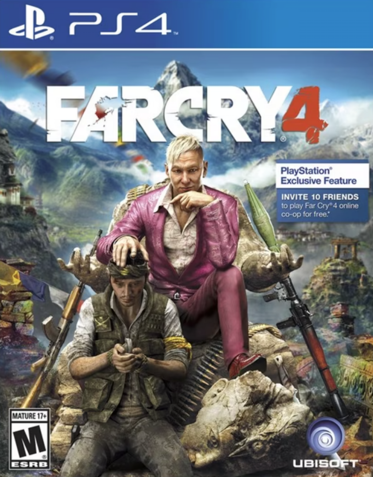 Far Cry 4 – PlayStation 4 (PS4) video game cover image, open-world shooter by Ubisoft