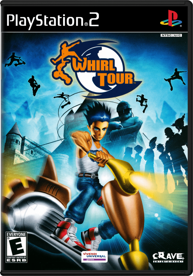 Whirl Tour – PlayStation 2 (PS2) video game cover image, extreme sports.