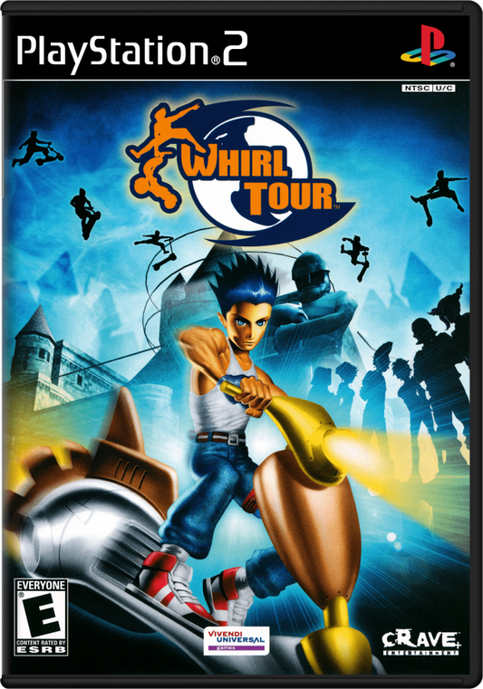 Whirl Tour – PlayStation 2 (PS2) video game cover image, extreme sports.