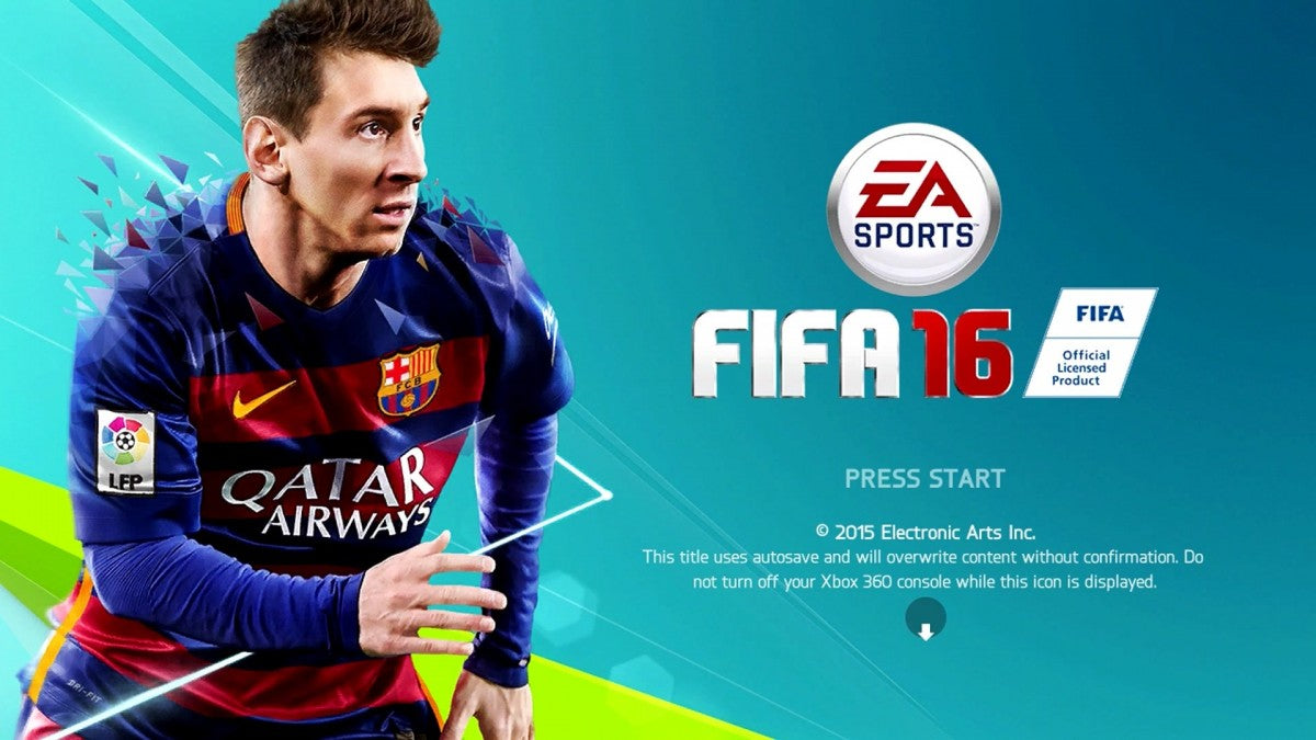 FIFA 16 cover art for Xbox 360 (X360) sports soccer video game