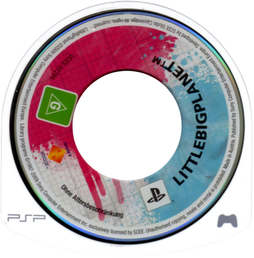 Little Big Planet PAL Import PlayStation Portable PSP disc for retro video game enthusiasts featuring creative platforming gameplay user generated style level design physics based puzzle solving sackboy character customization colorful handcrafted world aesthetic and portable handheld imaginative gaming experience and collectible gaming appeal