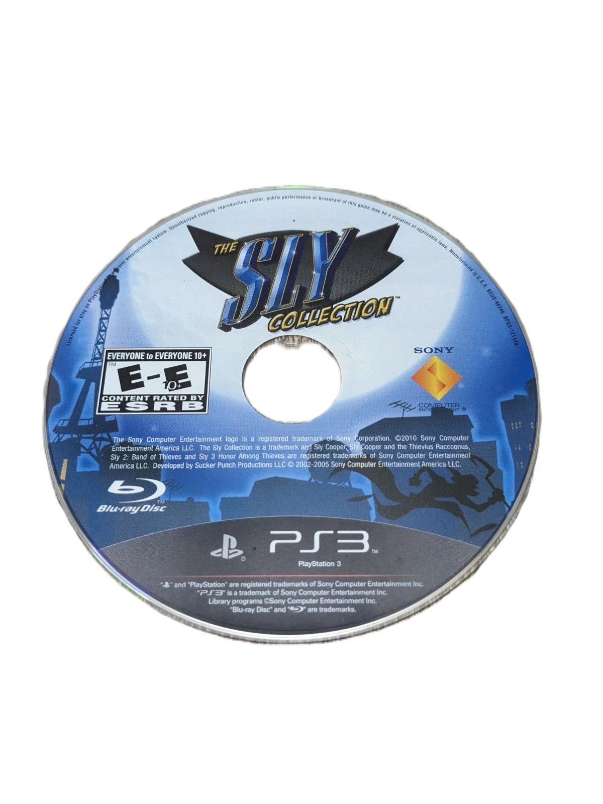 The Sly Collection disc art for PlayStation 3 (PS3) video game