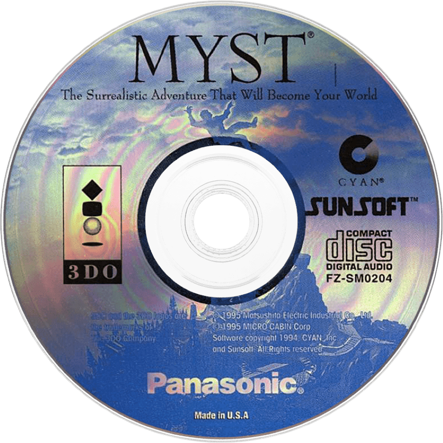 Myst disc for Panasonic 3DO (3DO) graphic adventure puzzle video game