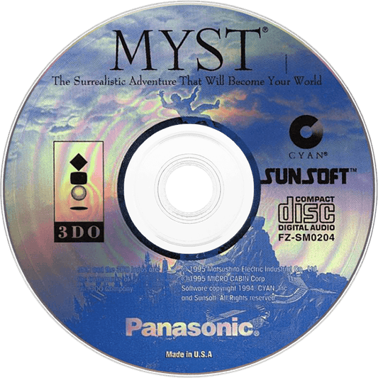 Myst disc for Panasonic 3DO (3DO) graphic adventure puzzle video game