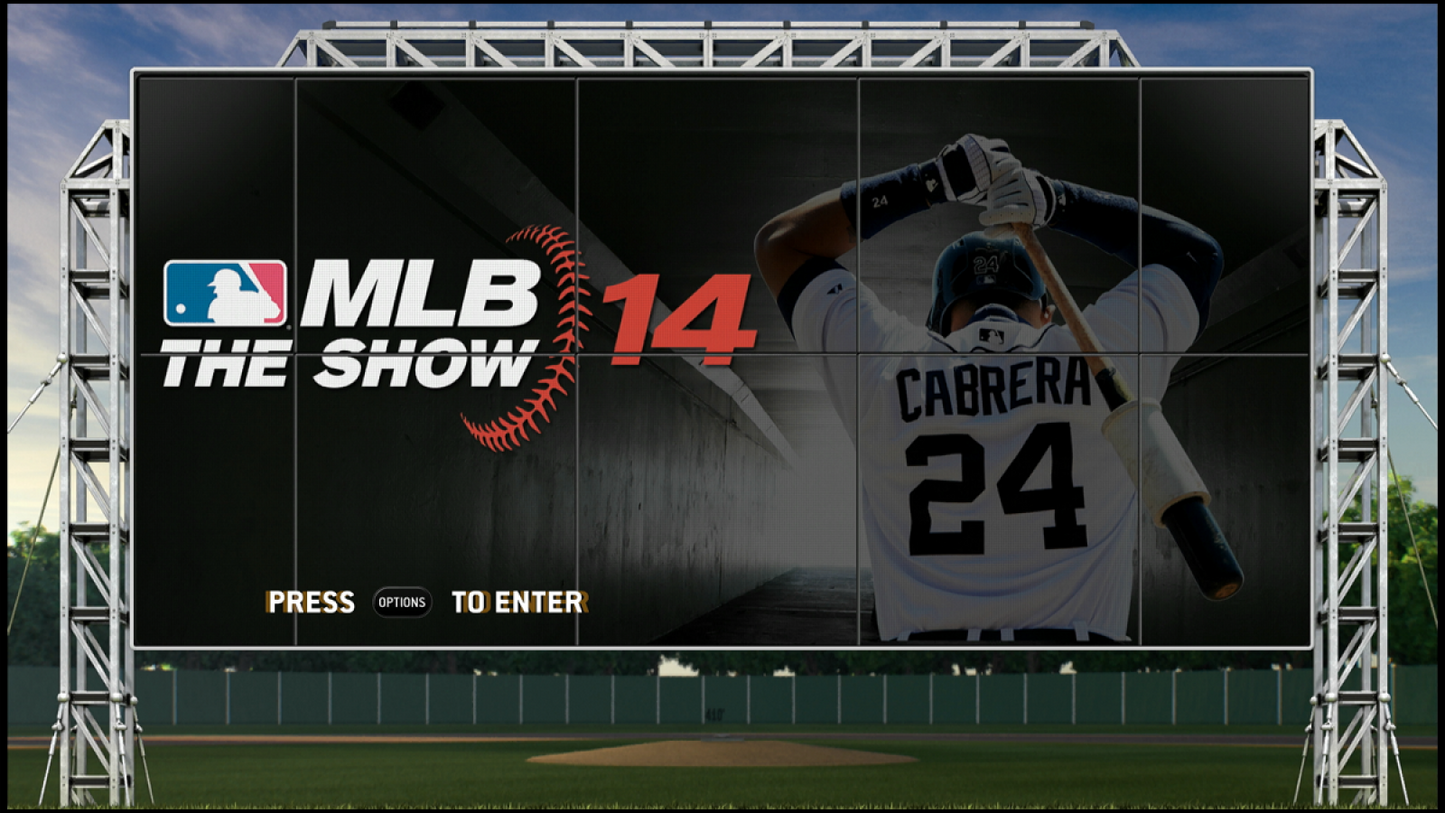 MLB 14: The Show – PlayStation 4 (PS4) video game title page, baseball sports game