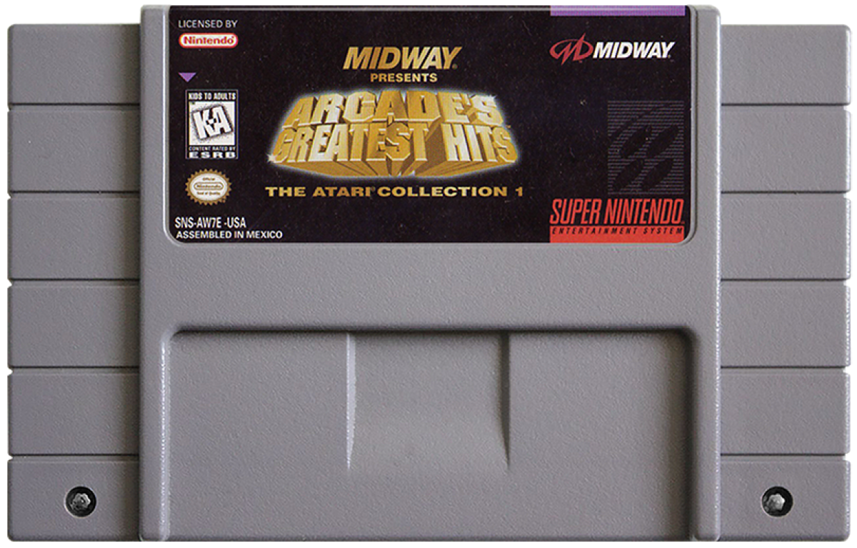 Arcade's Greatest Hits Atari Collection 1 cartridge for Super Nintendo Entertainment System (SNES) retro video game