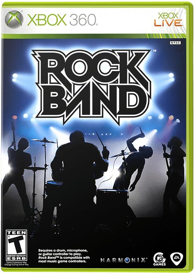 Rock Band cover art for Xbox 360 (X360) music rhythm video game