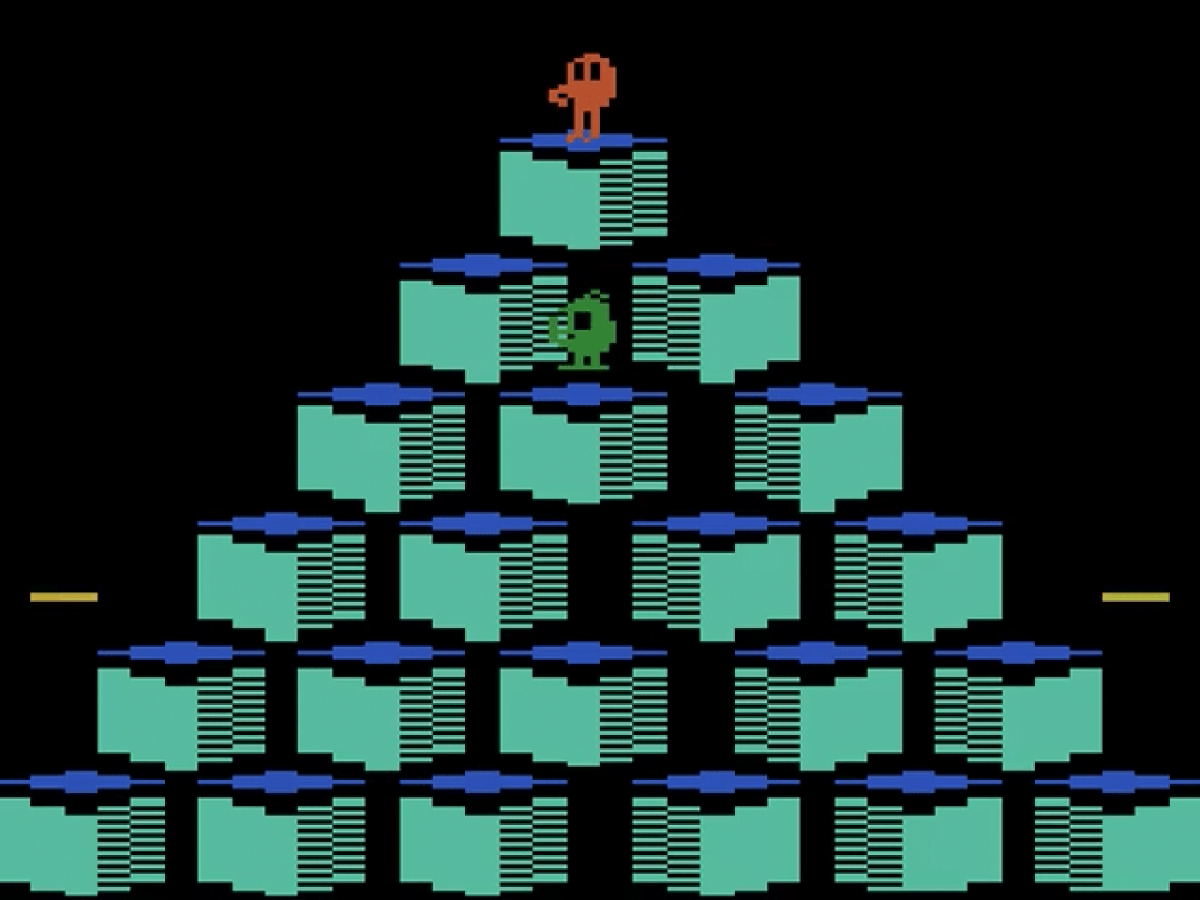 Q*bert starting screen art for Atari 2600 (2600) video game