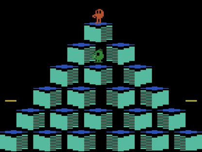 Q*bert starting screen art for Atari 2600 (2600) video game