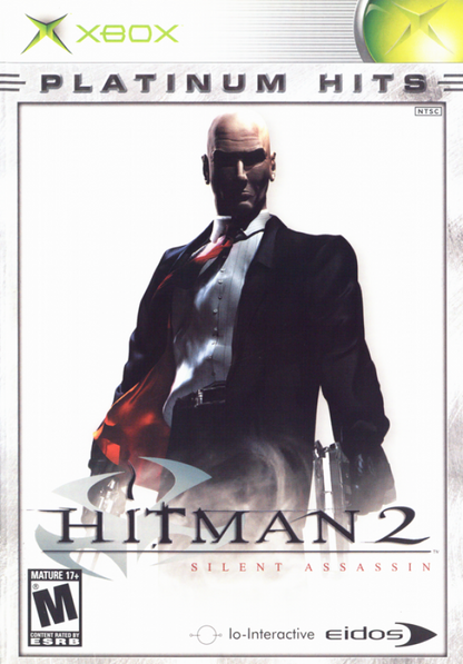 Hitman 2 Silent Assassin for Xbox (Xbox), cover art stealth action video game.