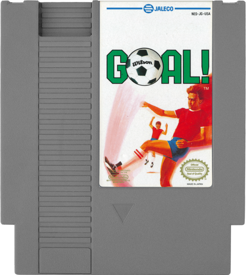 Goal! cartridge for the Nintendo Entertainment System featuring 8 bit soccer gameplay with international teams fast paced matches and arcade style sports action cartridge